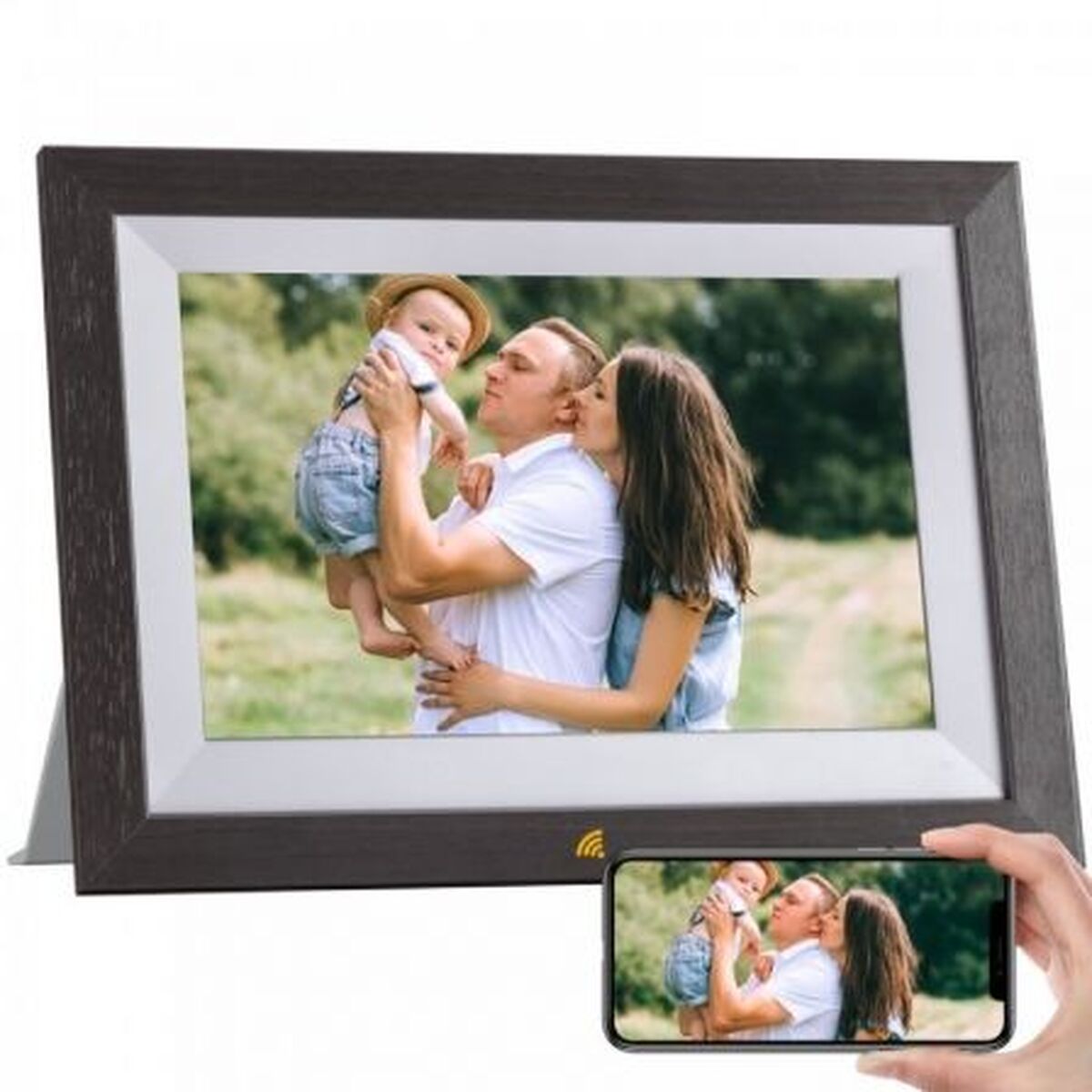 Brown Digital Picture Frame 10.1-Inch 8GB